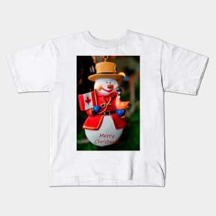 Snowman Christmas Xmas Tree Decoration Kids T-Shirt